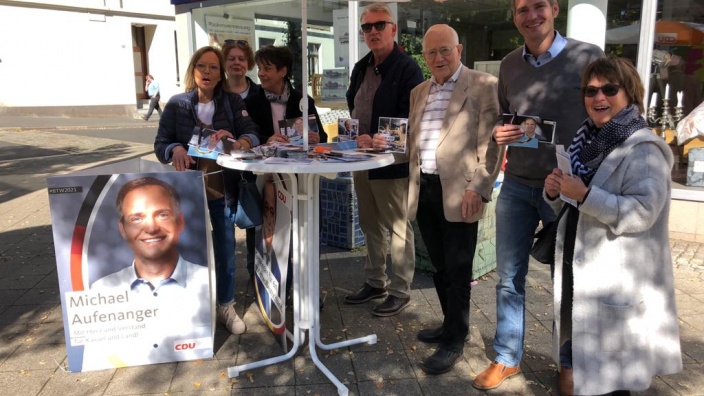 Wahlstand in Wilhelmshöhe